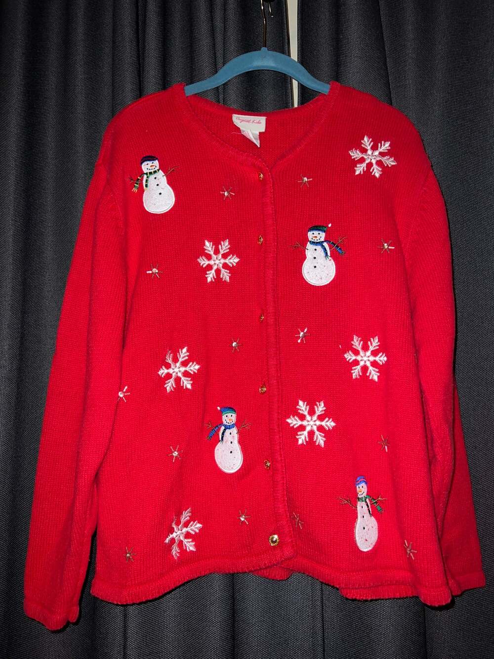 Ugly Christmas Sweater Cardigan Xmas Size Medium